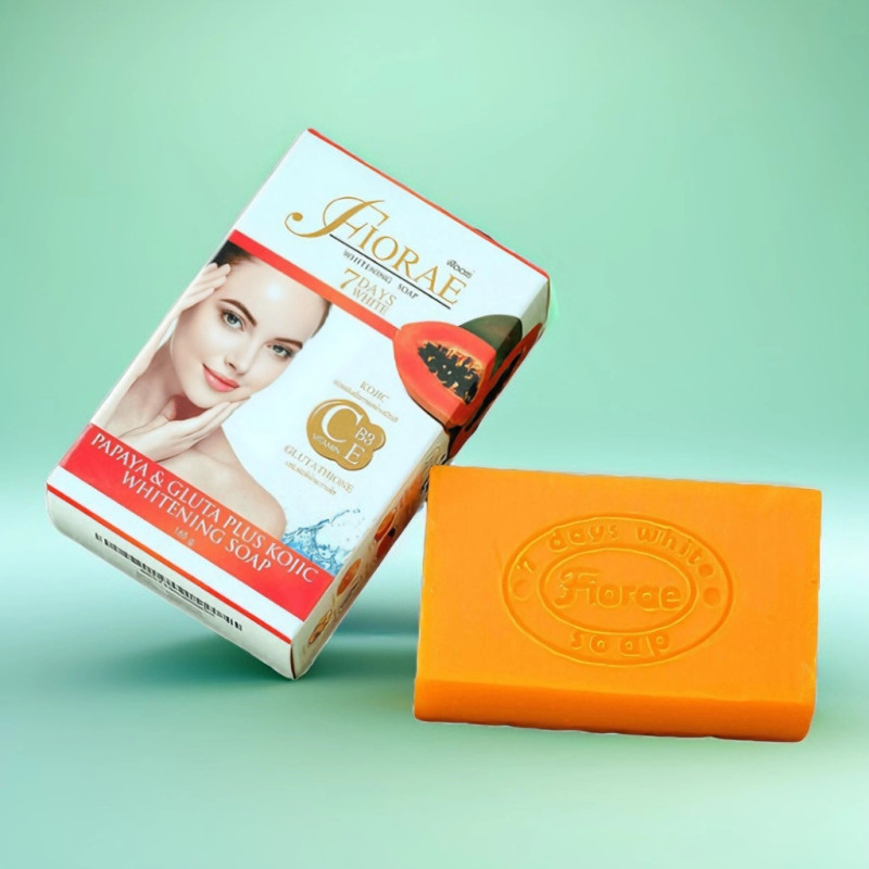 Fiorae Papaya & Gluta Plus Kojic Whitening Soap (165g)