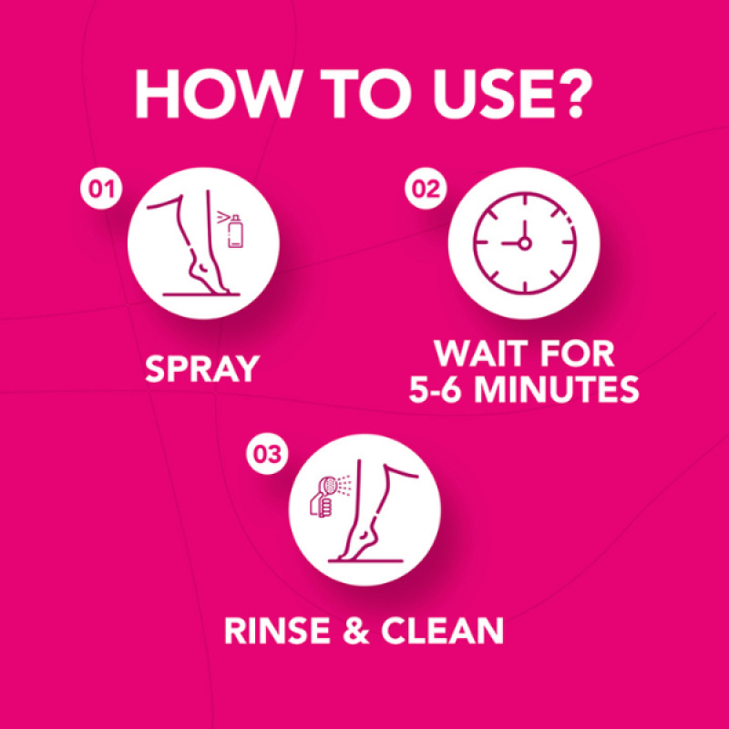 Nair Unwanted Hair Removal Spray with Rose Fragrance (200ml)