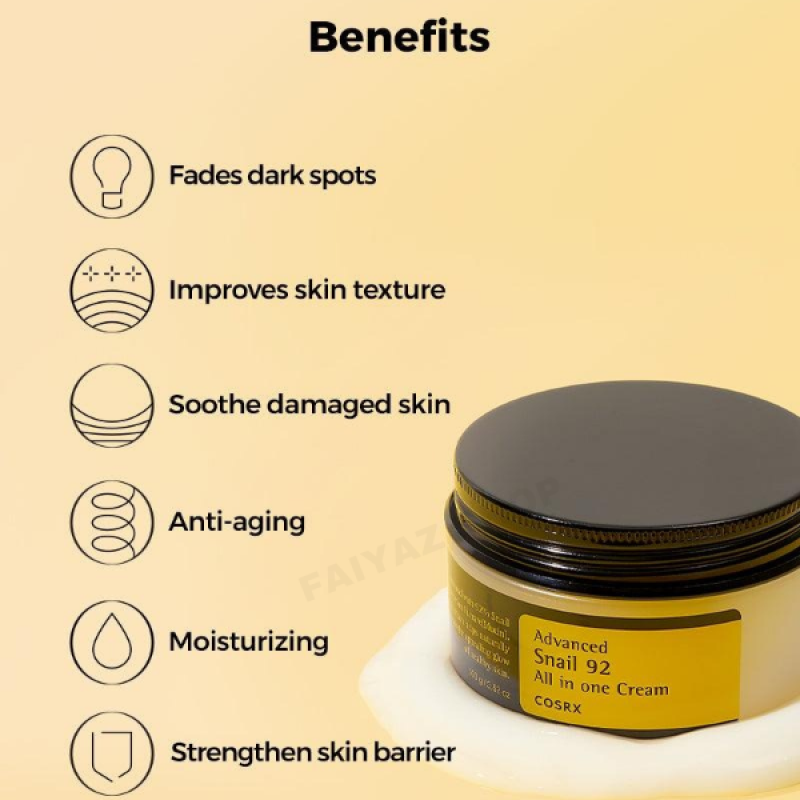 Cosrx Advanced Snail 92 All-in-One Cream (100gm)